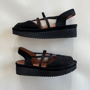 Black Suede platform sandal